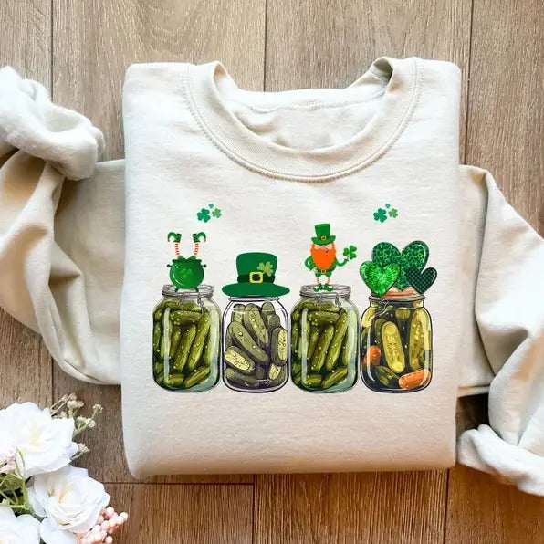 St Patrick's Day Pickle Sweatshirt, Hoodie, T-Shirt | PrintMintTees.com