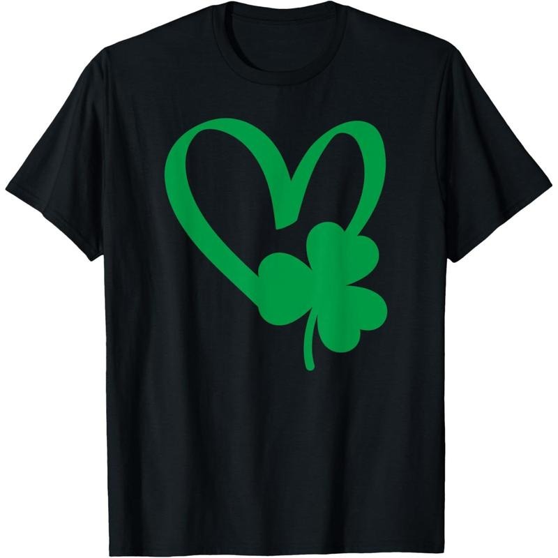 St Patrick's Day Shamrock Heart T-Shirt made in USA Hoodie Sweatshirt | PrintMintTees.com