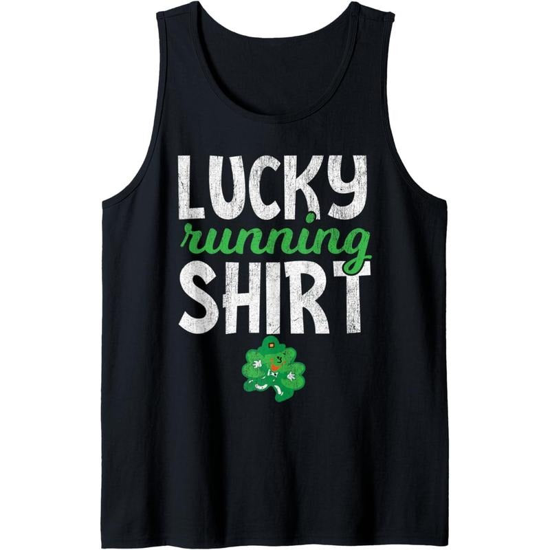 St Patricks Day 5K Lucky Running Shirt Funny Shamrock Tank Top MADE IN USA Hoodie Sweatshirt | PrintMintTees.com