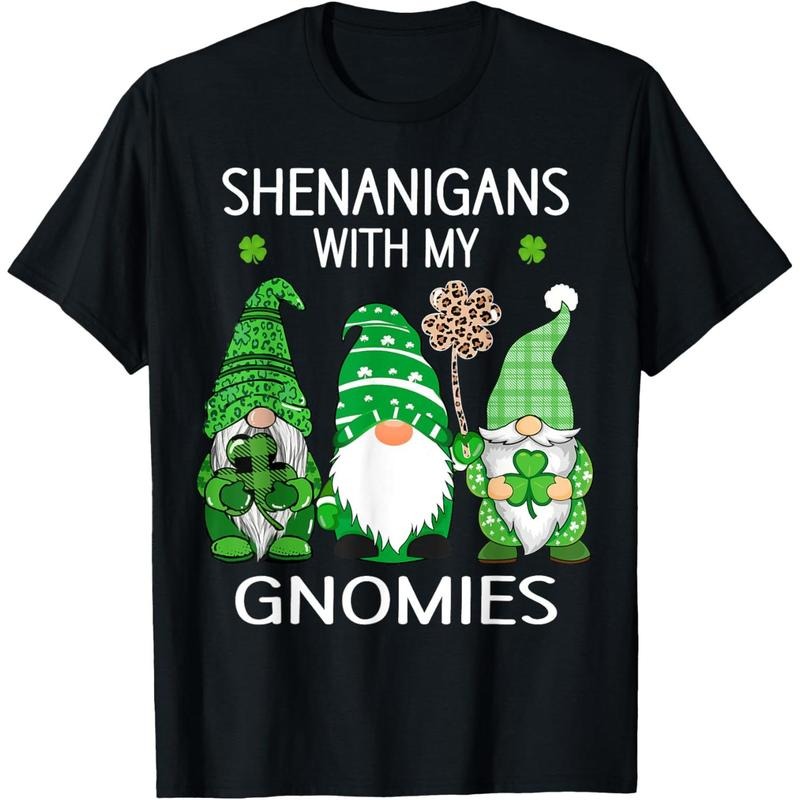 St Patricks day lucky Shamrock leopard gnomes Irish women T-Shirt style 02 Hoodie Sweatshirt | PrintMintTees.com