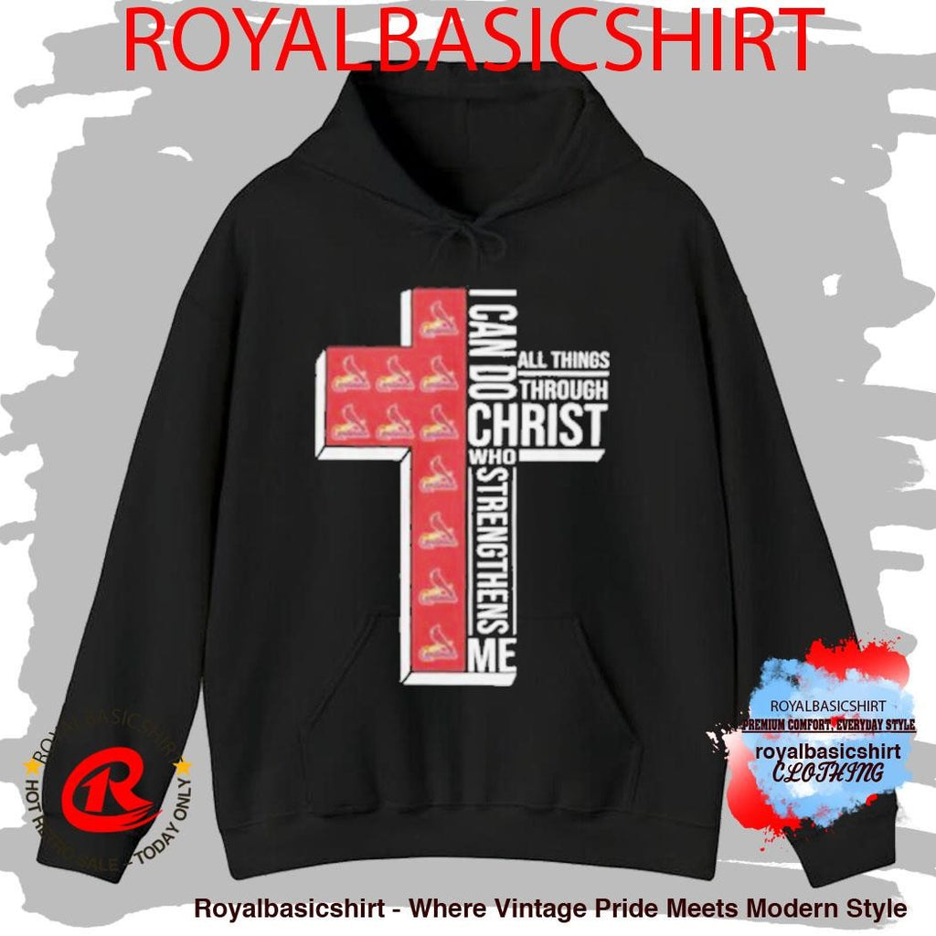 St. Louis Cardinals Baseball Cross I Can Do All Things Through Christ Shirt