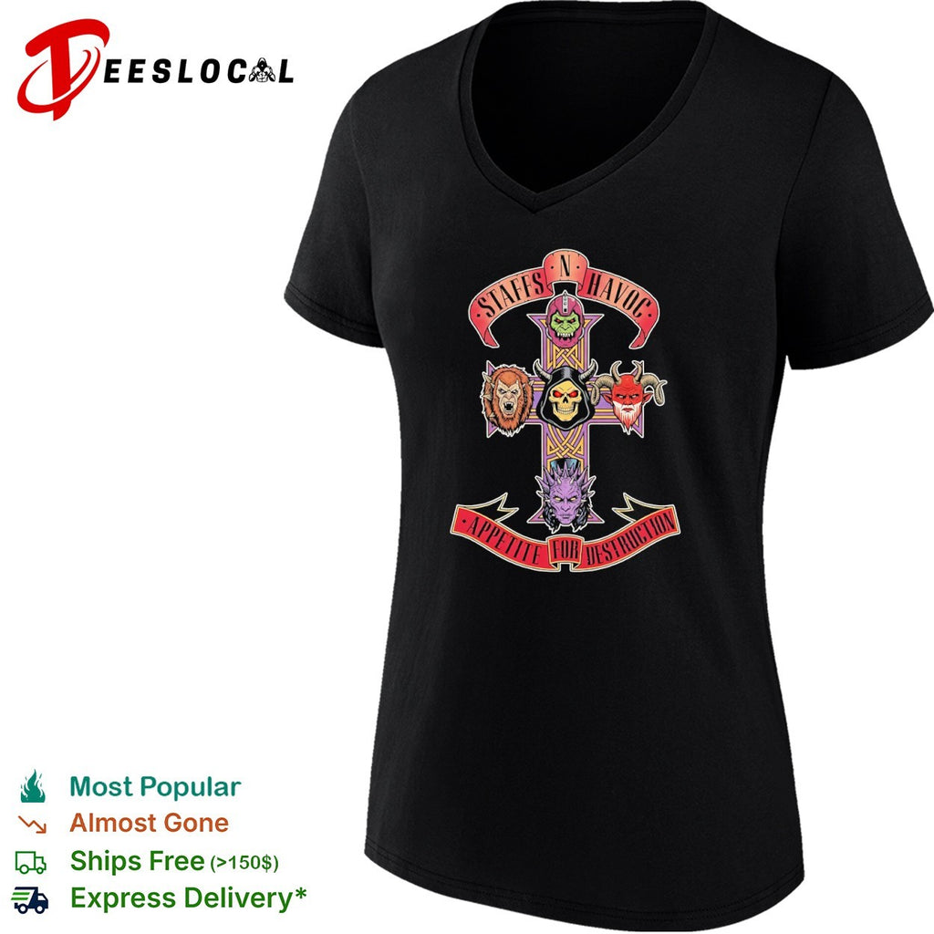 Staffs n Havoc Appetite for Destruction He Man Skeletor shirt