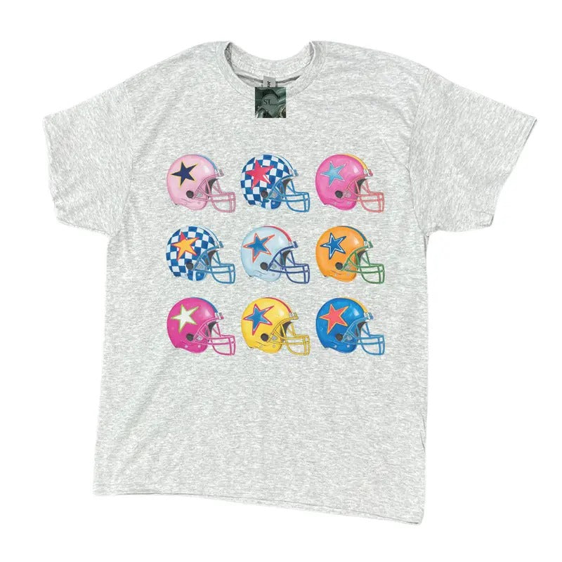 Star Football Helmet Lightweight Shirt Plus Sized Options Womenswear Cotton Top Cute Shirts T-Shirts, Hoodie, Sweatshirt