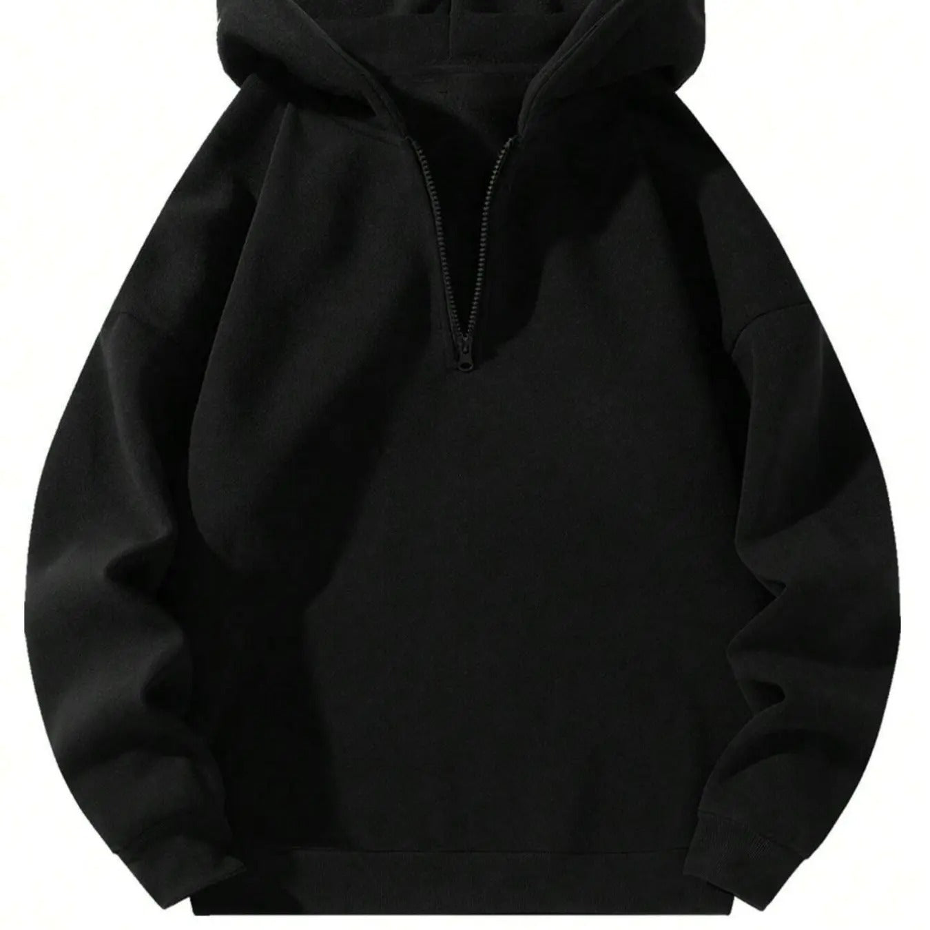 Plain Star Print Zip Up Casual Drop Shoulder Long Sleeve Hooded Fall & Winter Clothes Daily T-Shirts, Hoodie, Sweatshirt