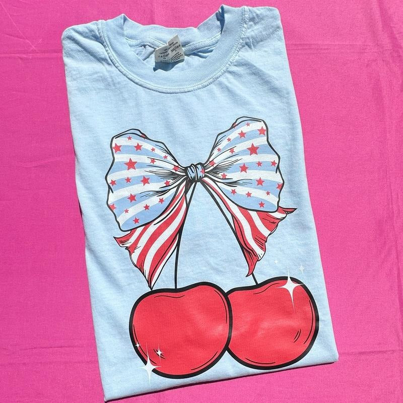 Star Spangled Cherry Coquette Comfort Colors 'NLB' T-Shirts, Hoodie, Sweatshirt