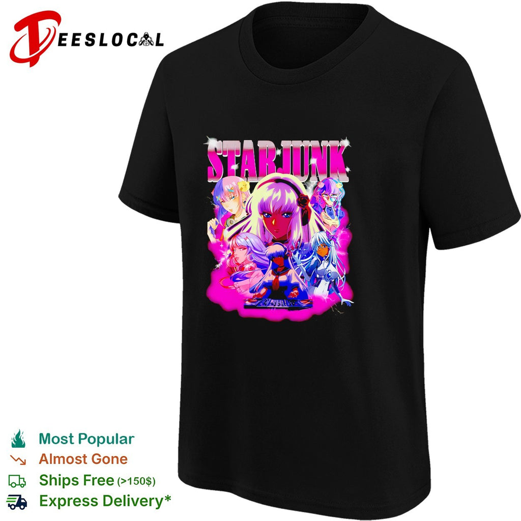 Starjunk anime dj girl futuristic graphic shirt