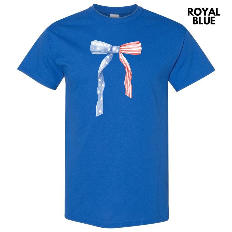 Stars & Stripes Bow Gildan Short Sleeve 'NLB' Shirt Hoodie Sweatshirt