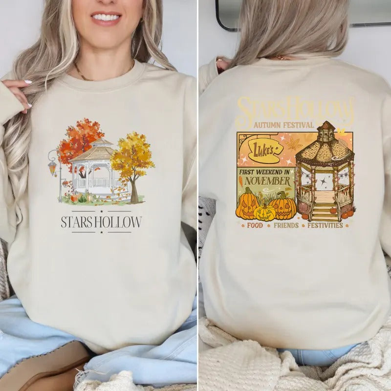Stars Hollow Autumn Festival Sweatshirt, Starshollow Show Shirt , Halloween Vibes Tee, Halloween Fall T-shirt, Cute...
