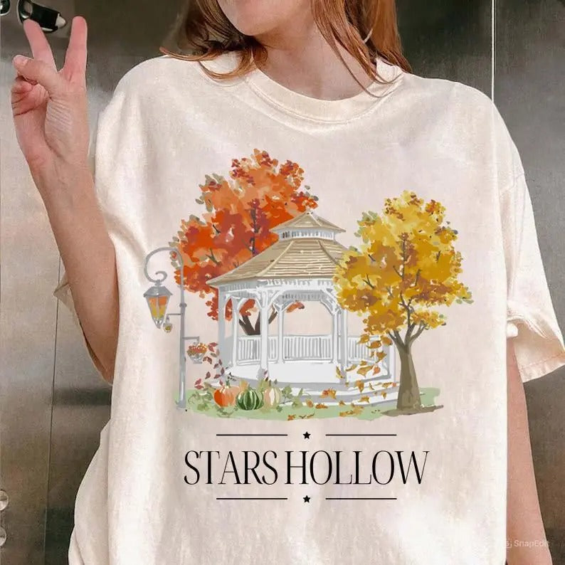 Stars Hollow Shirt Where You Lead I Will Follow Vintage Style Lukes Diner Cotton Tshirt Hoodie Sweatshirt | PrintMintTees.com