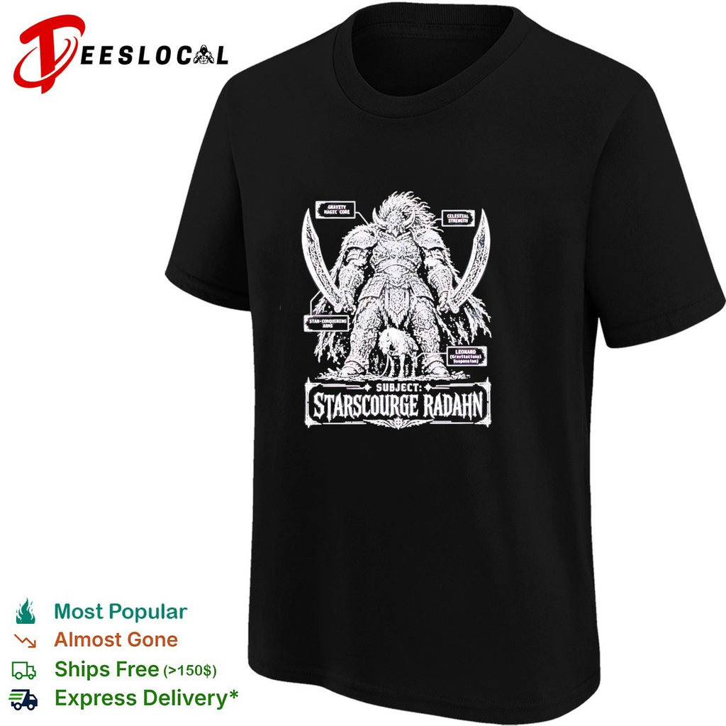 Starscourge Radahn Anatomy Chart Gravity Magic Core shirt