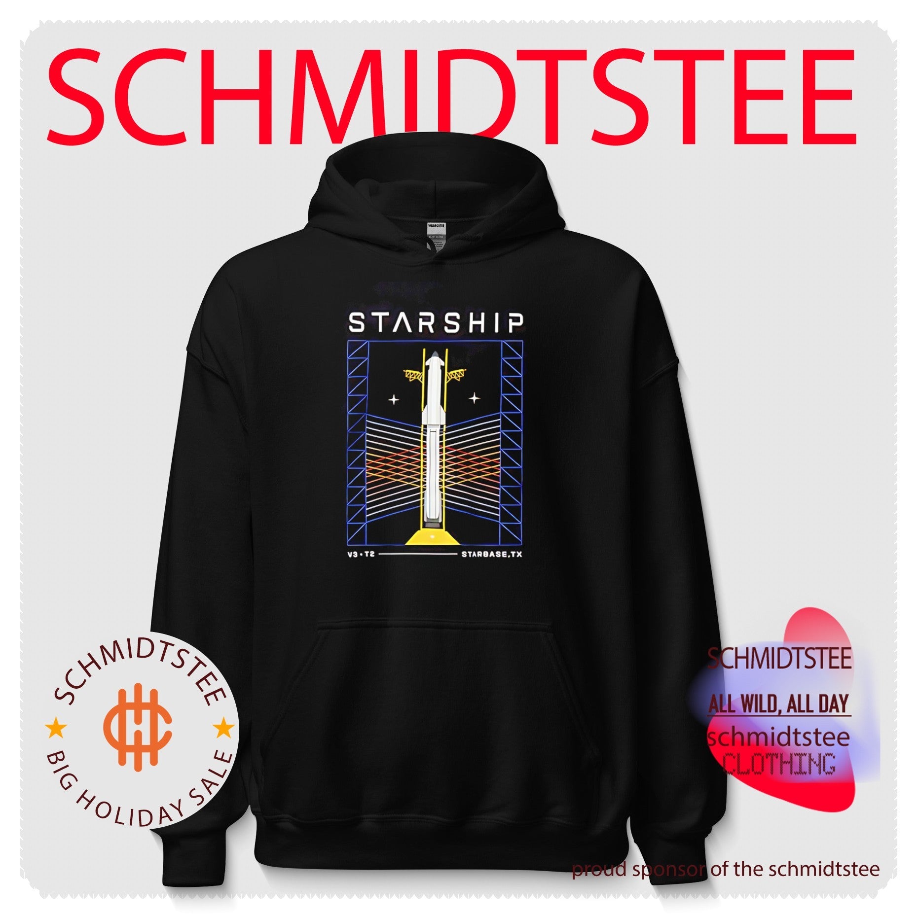 Starship Milestone launch tower graphic shirt