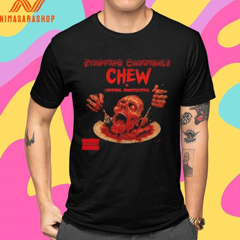 Starving Cannibals Chew A Cannibal Shanksgiving Shirts