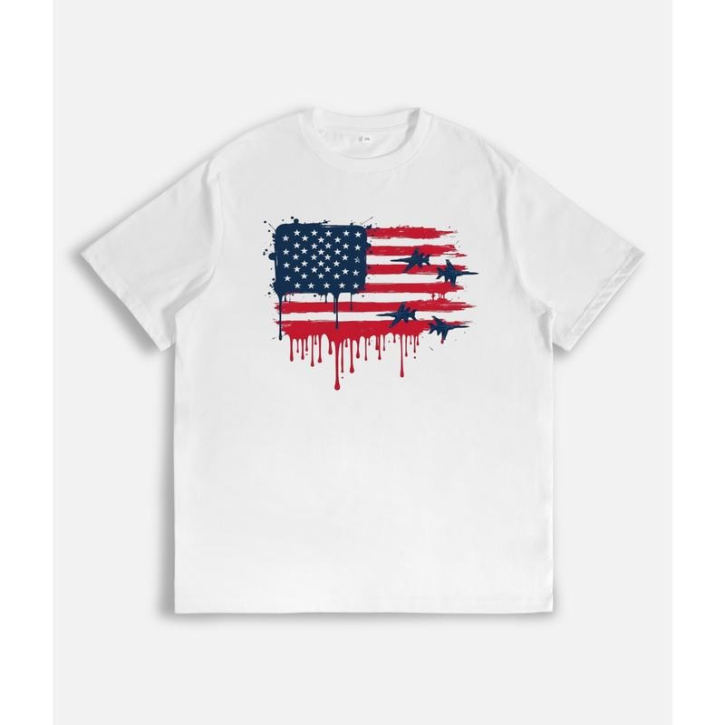 Statement T - Shirt: Unique American Flag Motif with a Bold Aesthetic style 02 Hoodie Sweatshirt | PrintMintTees.com