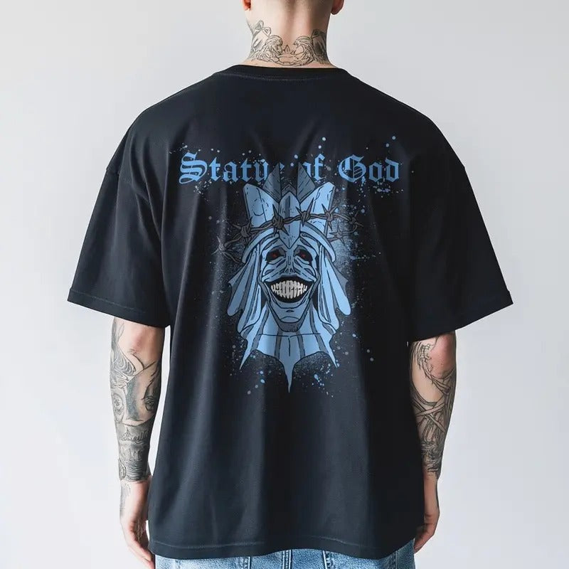 Statue of God T-shirt, Solo Leveling Shirt, Top Anime Sweatshirt, Manga Lover Shirt, Cotton Menswear Hoodie