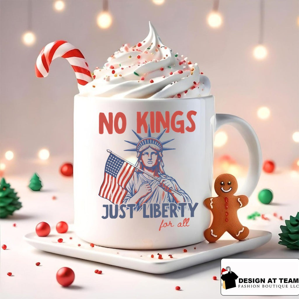 Statue of Liberty American flag No Kings Just Liberty for all shirt