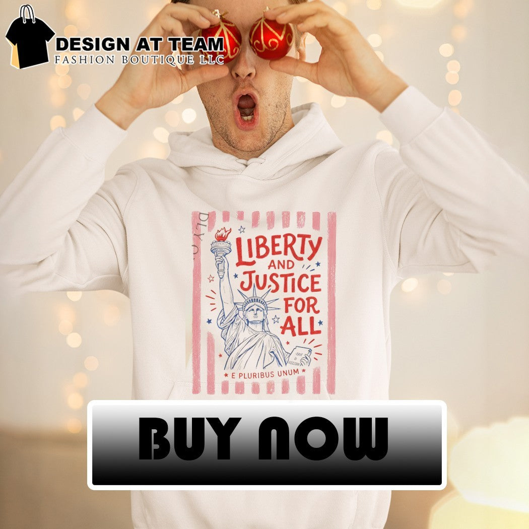 Statue of Liberty featuring Liberty and Justice for all vintage shirt