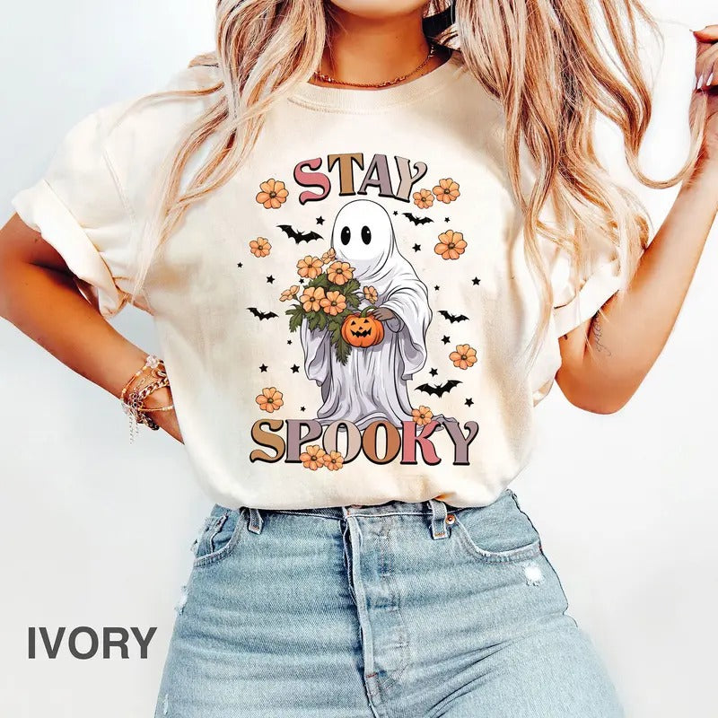 Stay Spooky Halloween shirt Tee, Halloween gift shirt. Funny tee for Spooky Season! Holiday Apparel Hoodie Sweatshirt