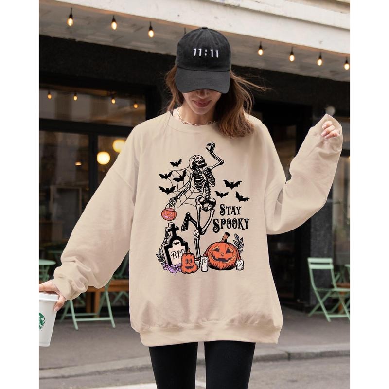 Stay Spooky, Skeleton Dancing, Halloween, Jack-o-lantern Sweatshirt T-Shirts, Hoodie | PrintMintTees.com