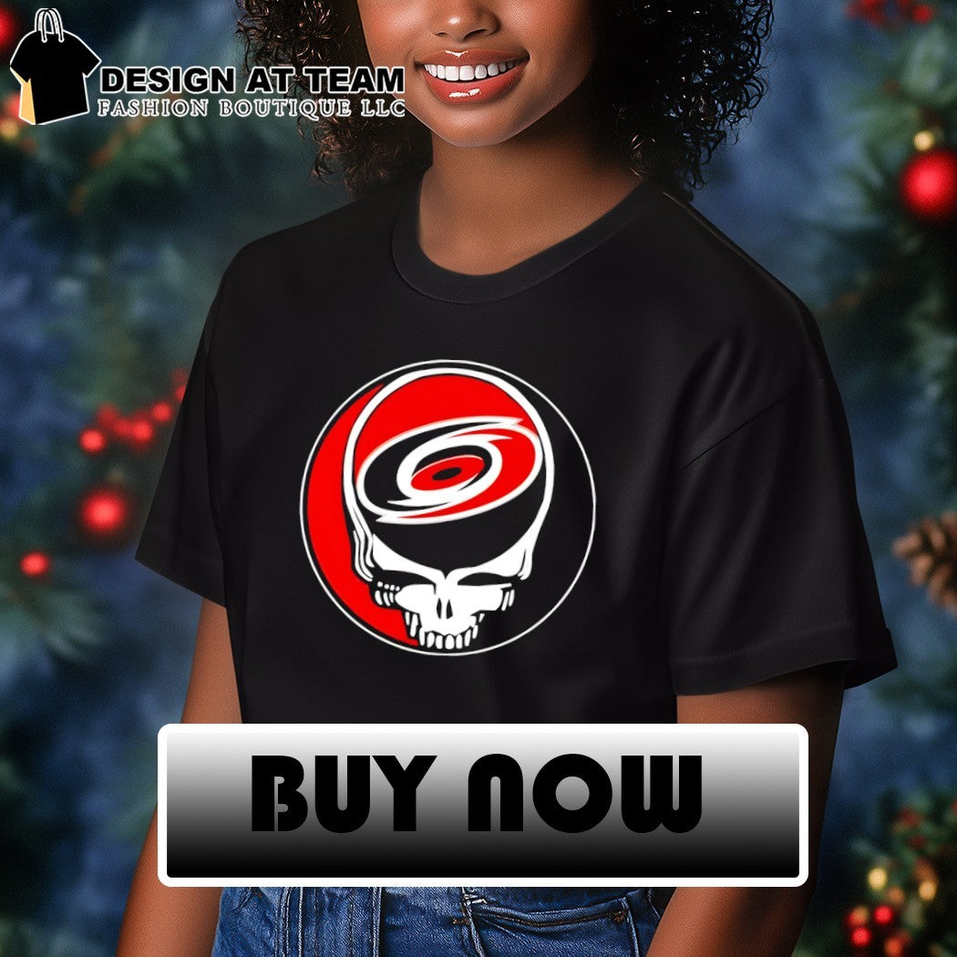 Steal Your Face Grateful Dead Carolina Hurricanes Hockey NHL mashup logo shirt