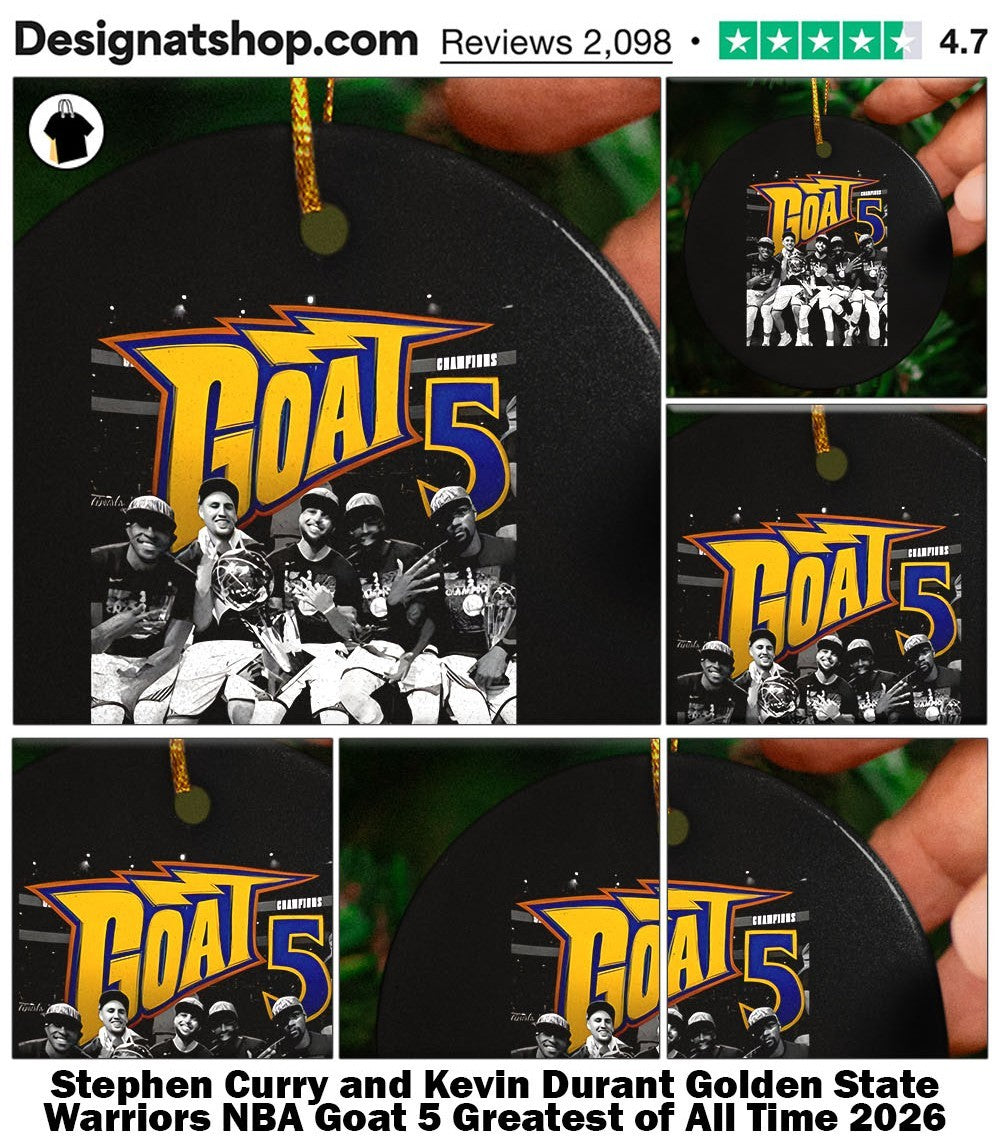 Stephen Curry and Kevin Durant Golden State Warriors NBA Goat 5 Greatest of All Time 2026 shirt