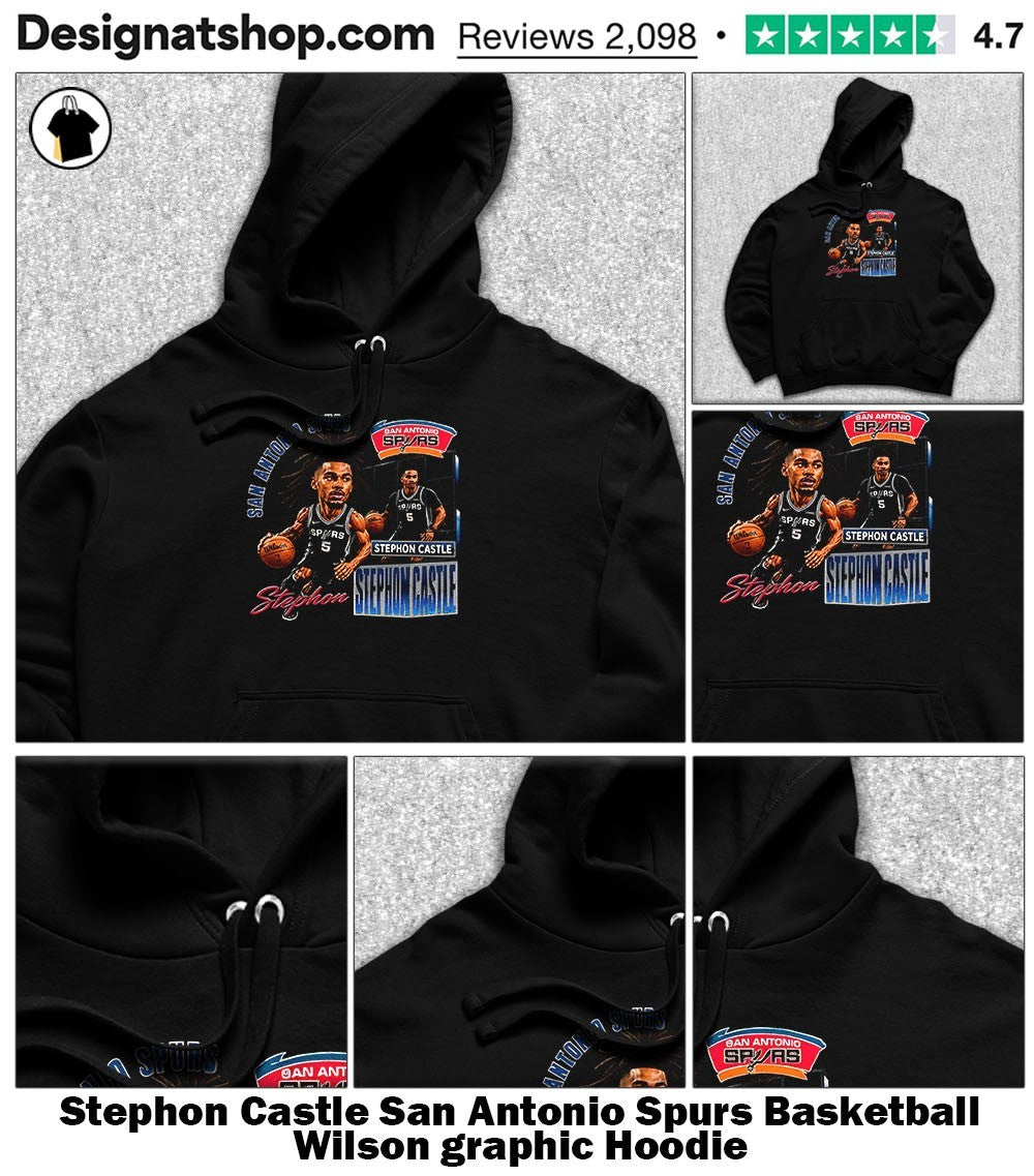 Stephon Castle San Antonio Spurs Basketball Wilson graphic shirt