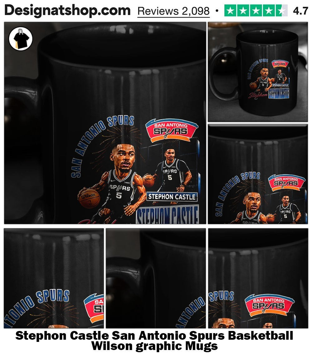 Stephon Castle San Antonio Spurs Basketball Wilson graphic shirt