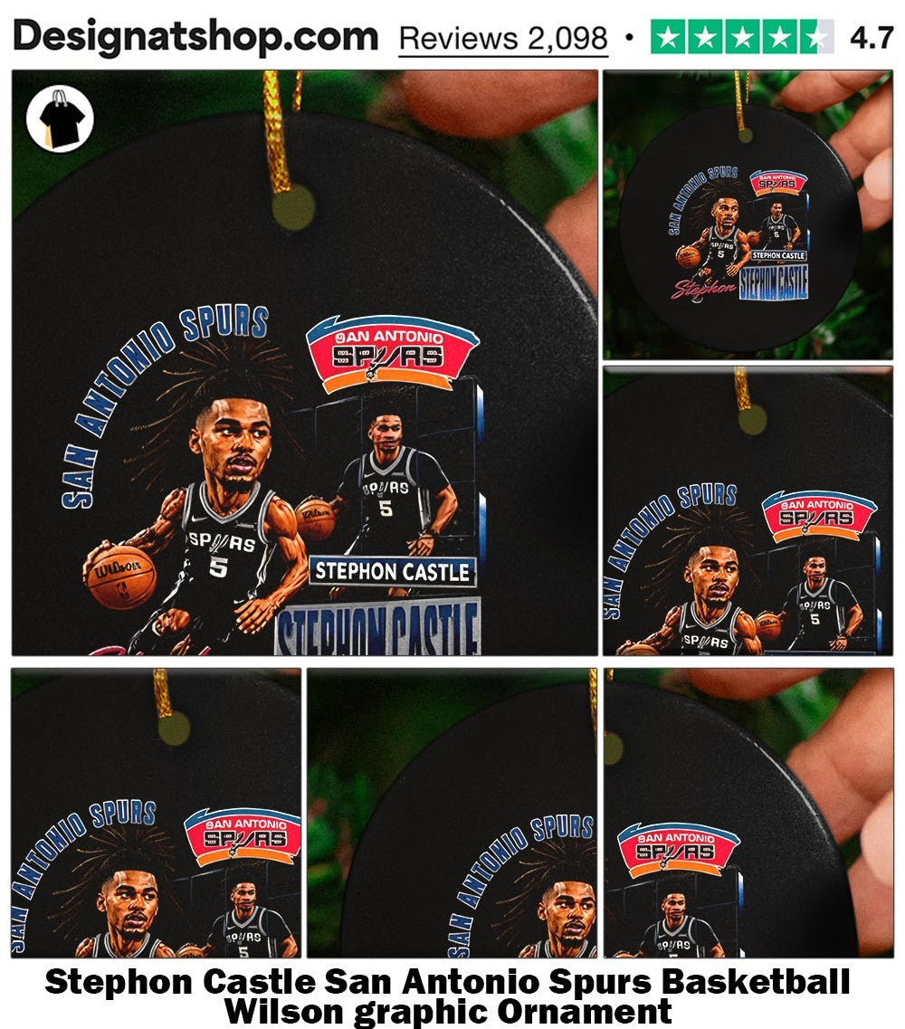 Stephon Castle San Antonio Spurs Basketball Wilson graphic shirt