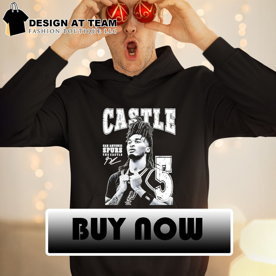 Stephon Castle San Antonio Spurs player number 5 The Castle signature shirt