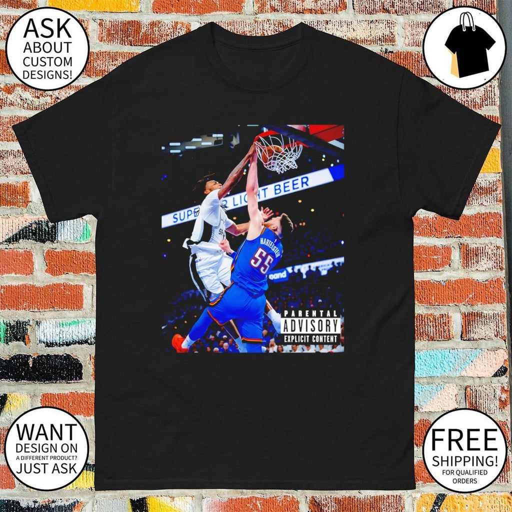 Stephon Castle dunk Isaiah Hartenstein San Antonio Spurs vs Oklahoma City Thunder Basketball 2026 shirt
