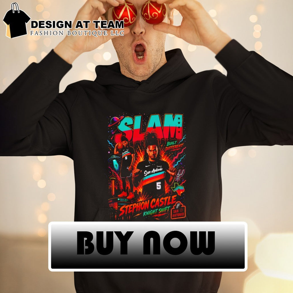 Stephon Castle knight shift San Antonio Spurs Basketball SLAM UFO built different shirt