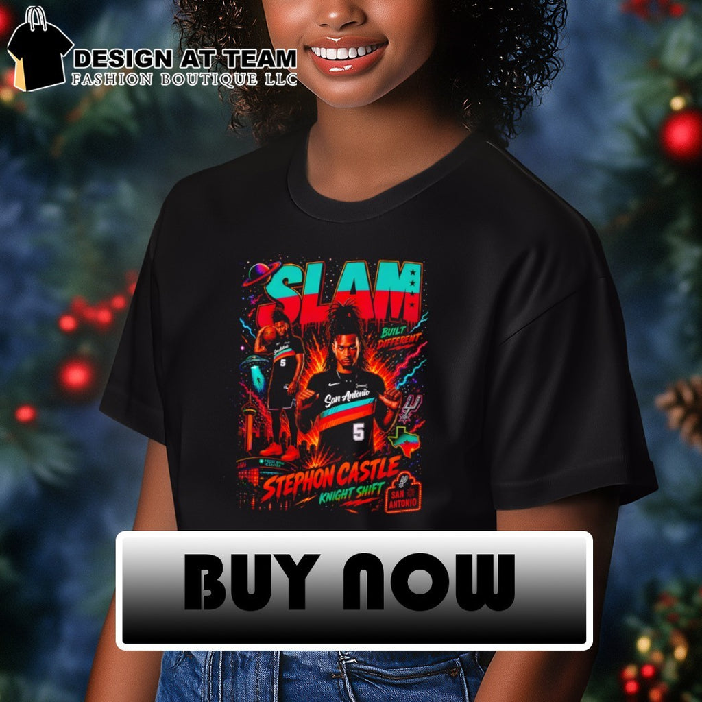 Stephon Castle knight shift San Antonio Spurs Basketball SLAM UFO built different shirt