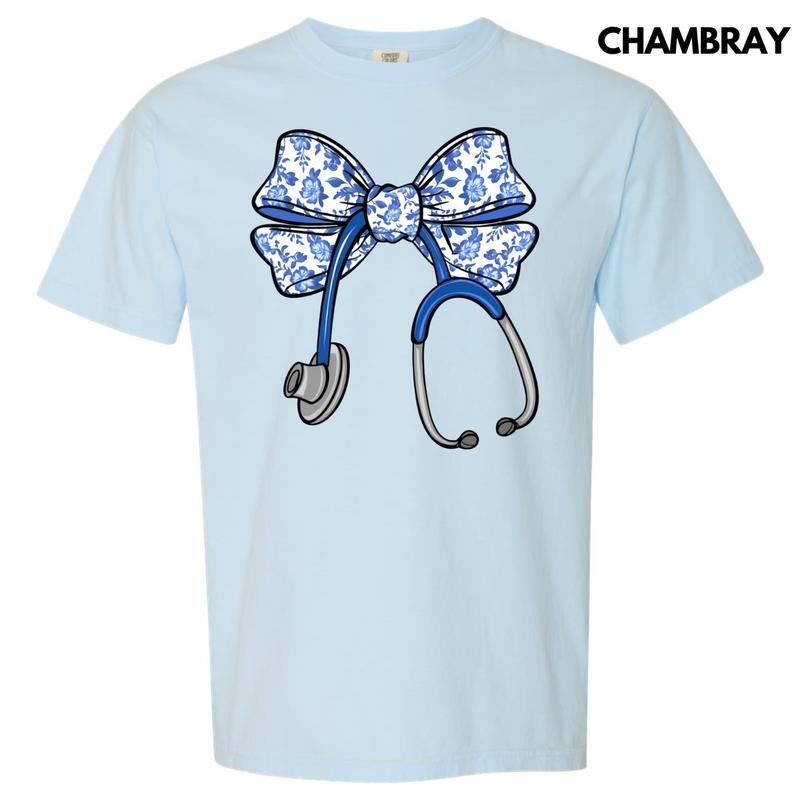Stethoscope Florals Comfort Colors T-Shirt 'NLB' Hoodie Sweatshirt | PrintMintTees.com