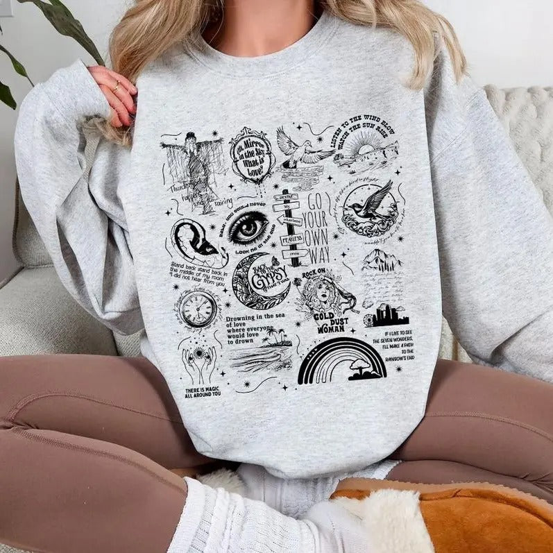 Stevie Nicks Tracklist Shirt - Sweatshirt- Hoodie, Stevie Nicks Shirt , Gift For Her | PrintMintTees.com