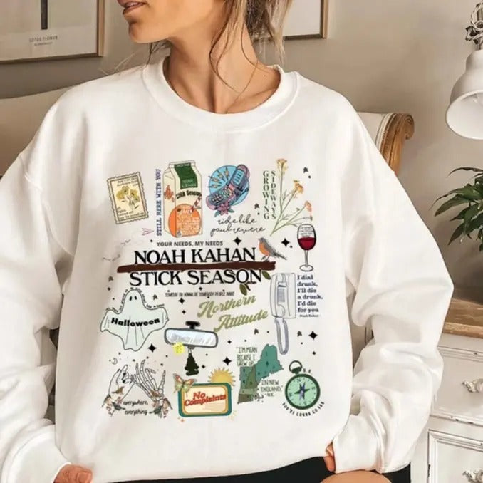 Stick Season sweatshirt We'll All Be Here Forever World Tour 2024 Shirt Hoodie | PrintMintTees.com