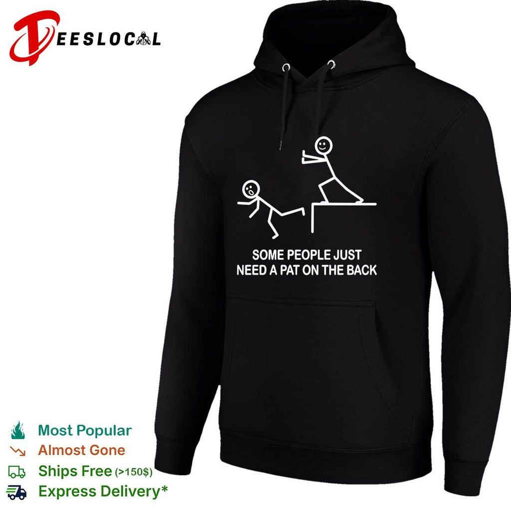 Stick figure some people just need a pat on the back cliff push shirt