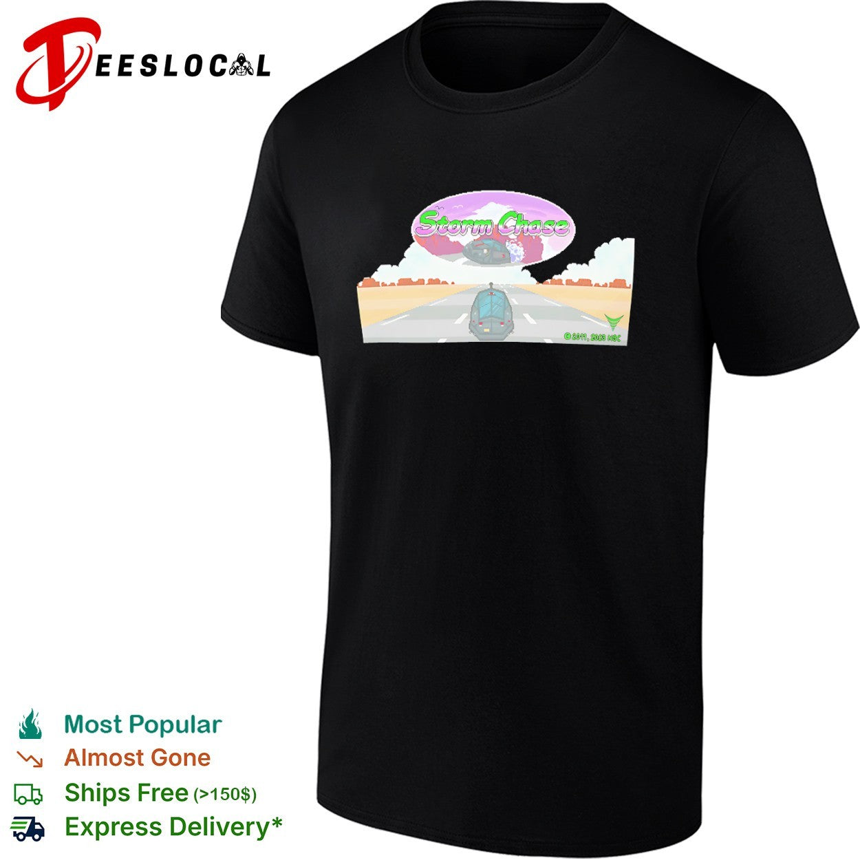 Storm Chase Pixel Art Retro 2011 2023 NSC Video Game Shirt