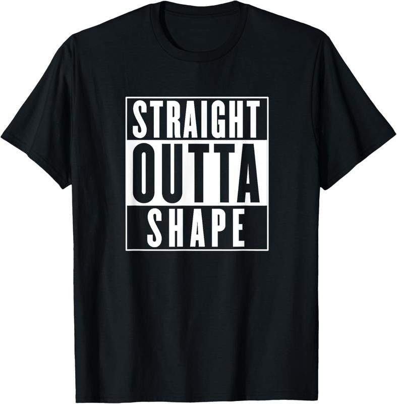 Straight Outta Shape - Funny Workout T-Shirt Hoodie, Sweatshirt | PrintMintTees.com