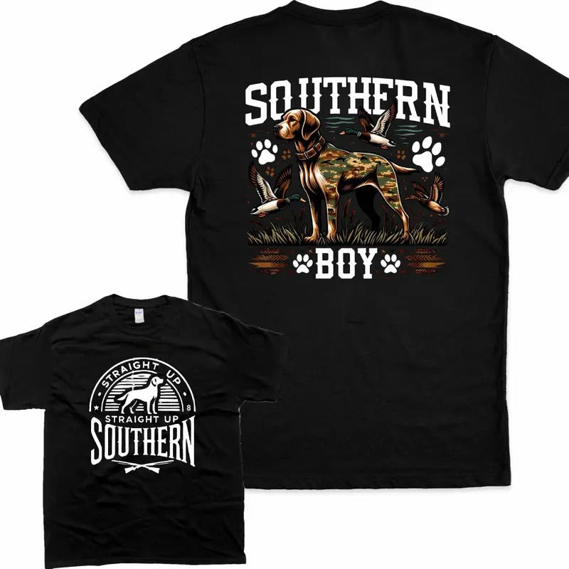 Straight Up Southern T-Shirt - Hunting Dog Holding Hoodie Sweatshirt | PrintMintTees.com
