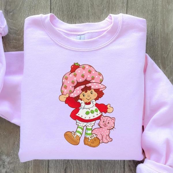 Strawberry Shortcake Sweatshirt, Strawberry Shortcakes Merch, Girly Sweatshirt T-Shirts, Hoodie | PrintMintTees.com