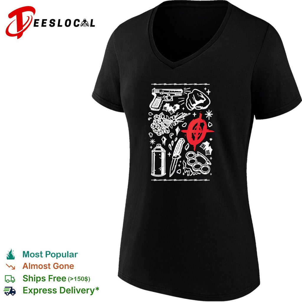 Street life tattoo symbols flash art shirt