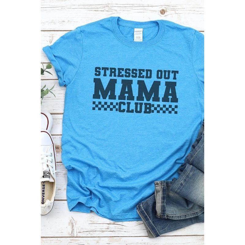 Stressed Out Mama Club Softstyle Adult T-Shirt Hoodie Sweatshirt | PrintMintTees.com
