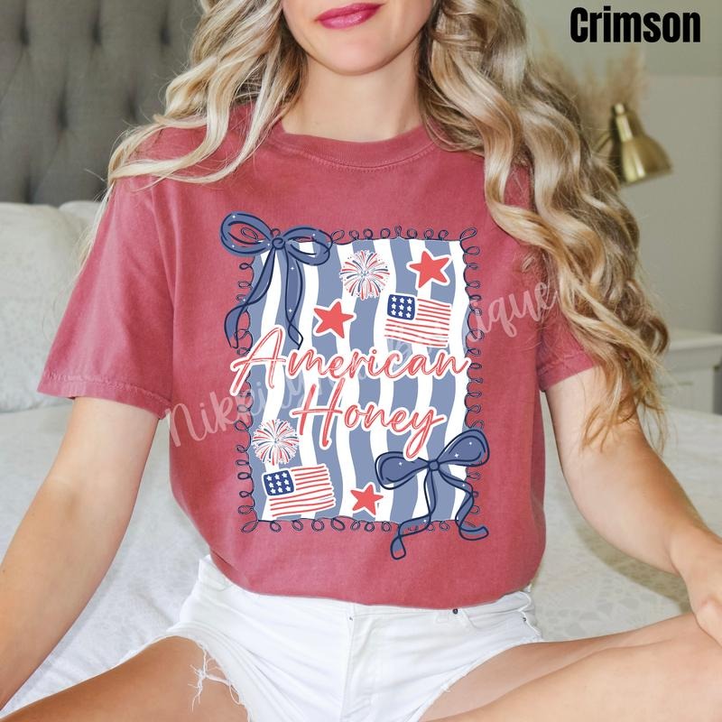 Striped American Honey Comfort Colors 'NLB' Top Womenswear T-Shirts, Hoodie, Sweatshirt