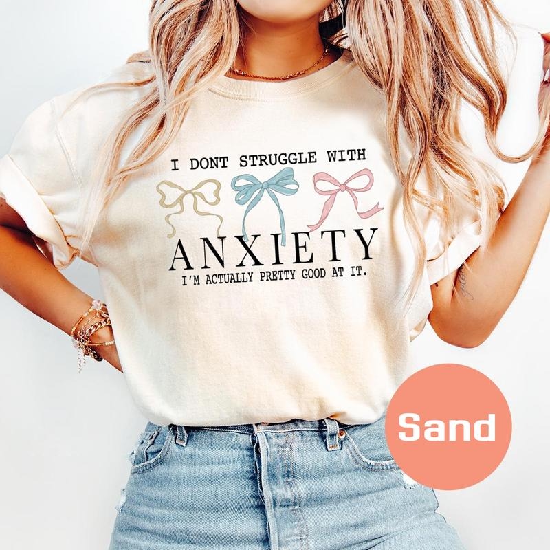 Struggle with Anxiety Shirt, Mental Health Women's Tee, Cute Women's Tshirt Hoodie, Sweatshirt | PrintMintTees.com