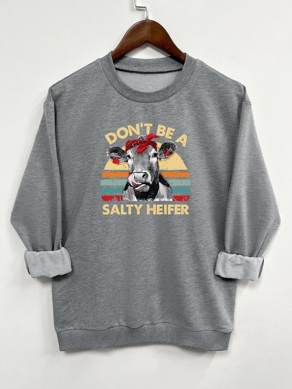 Stylish Casual Cartoon Letter Printed Long Sleeve Sweatshirt, Choose From 9 Colors, Fitted Moderate Thickness Sweater for...