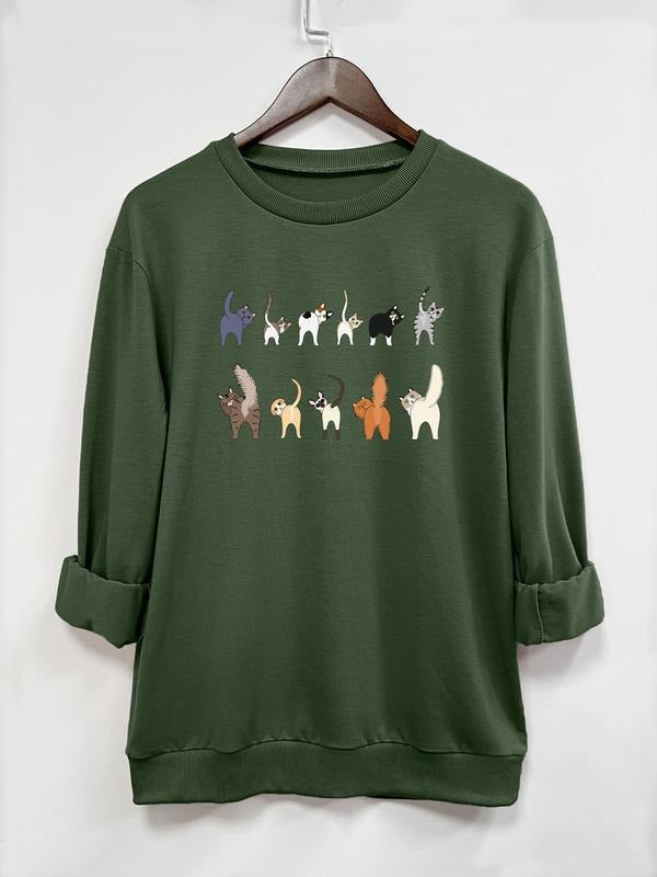 Stylish Casual Long Sleeve Letter Print Pullover Sweatshirt, Available in 9 Colors, Fitted Design for Fall & Winter...