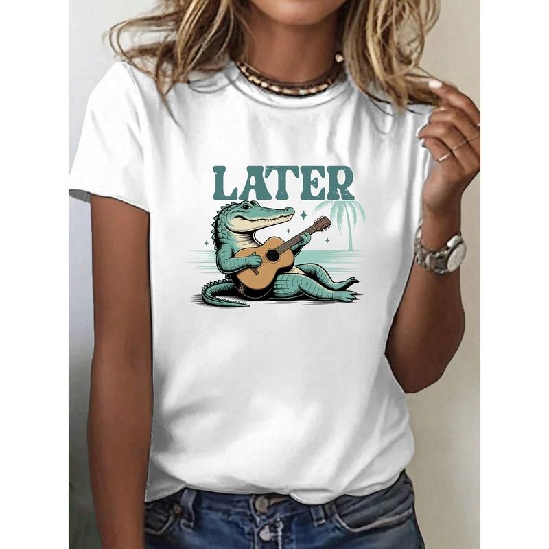 Stylish T - Shirt: Rock a Laid - back 'Later' Design with Tropical Flair style 02 Hoodie Sweatshirt | PrintMintTees.com