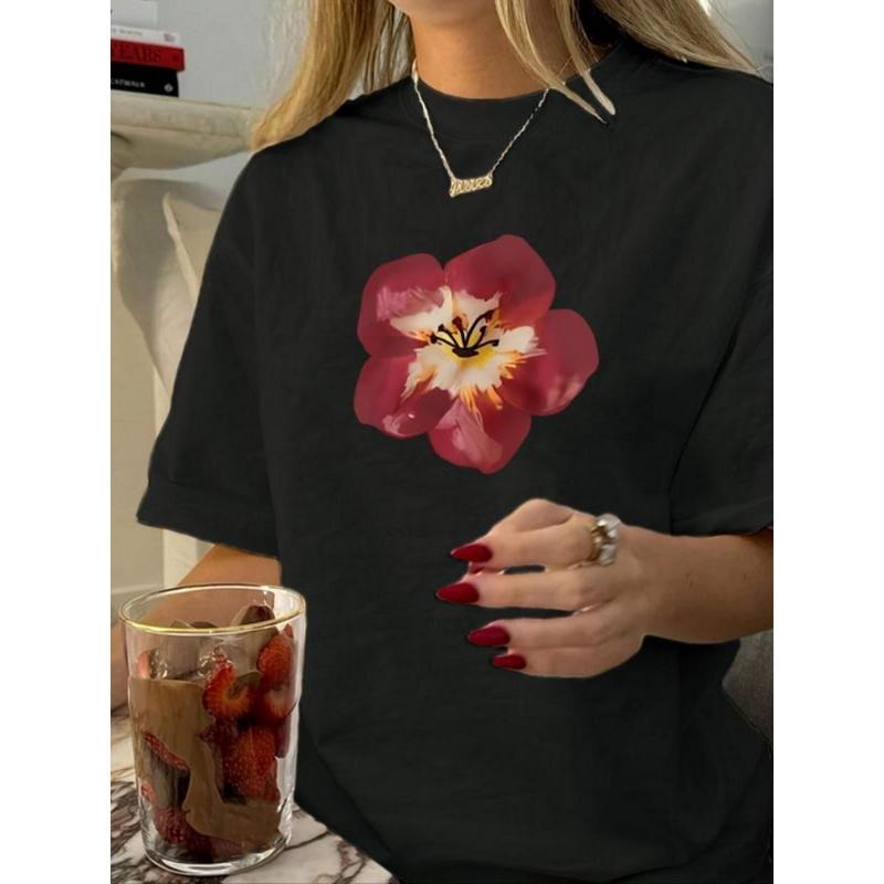 Stylish T - Shirt Featuring a Beautiful Flower Motif, Ideal for Effortless Fashion style 02 Hoodie Sweatshirt |...