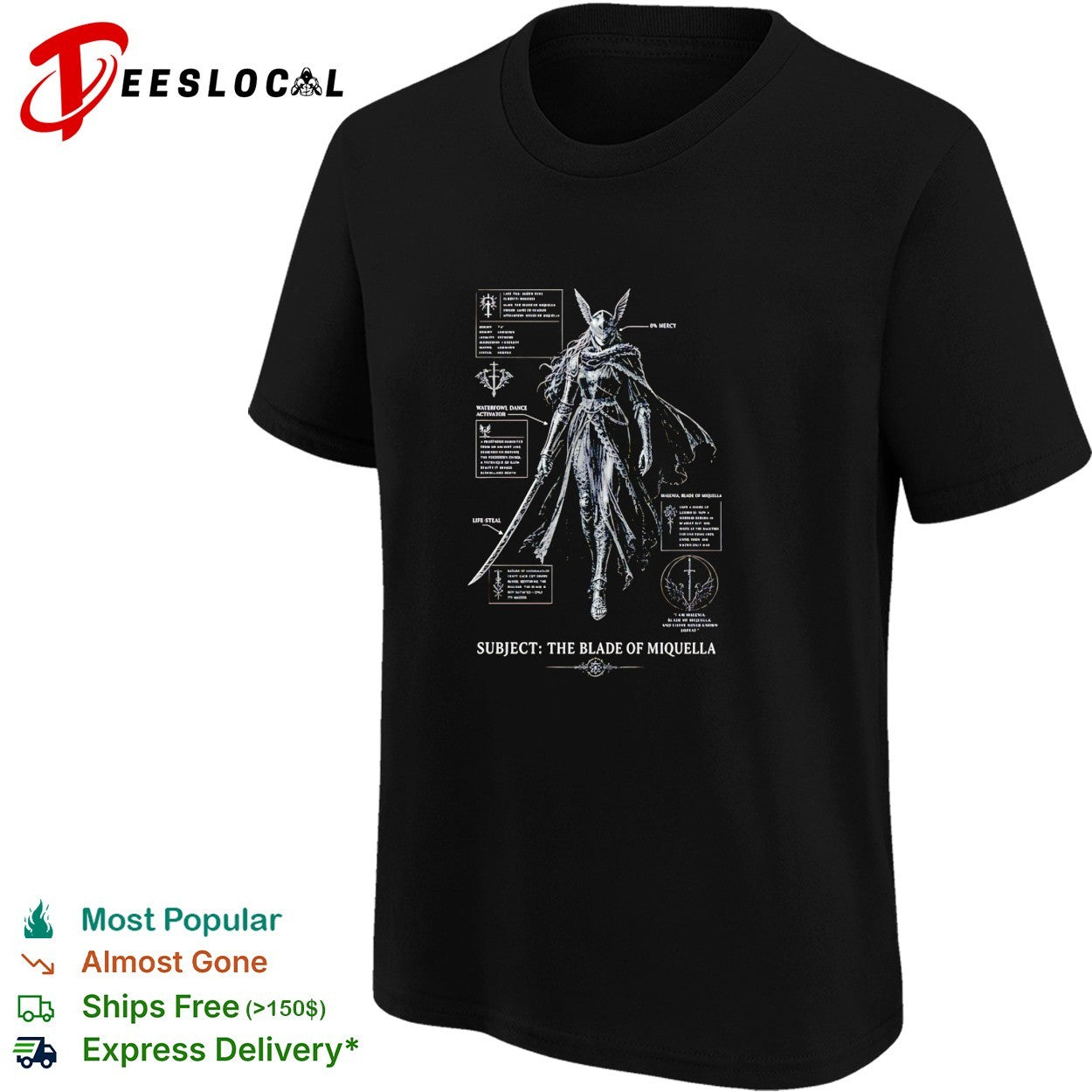 Subject the blade of Miquella schematic shirt