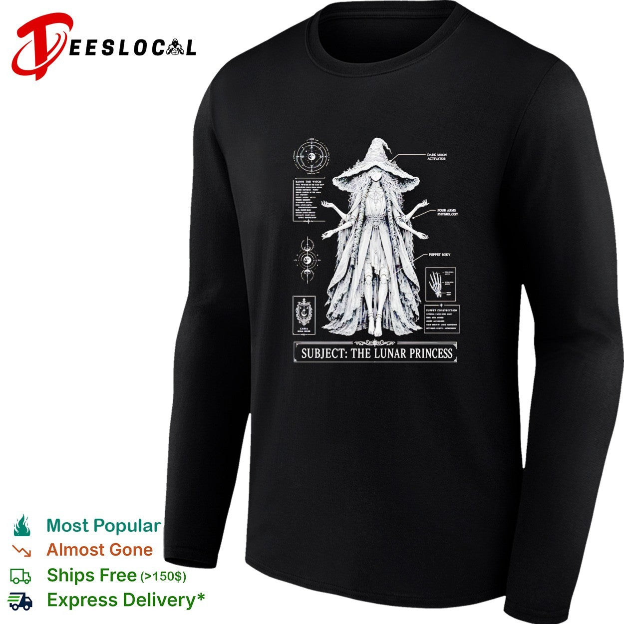 Subject the lunar princess schematic shirt