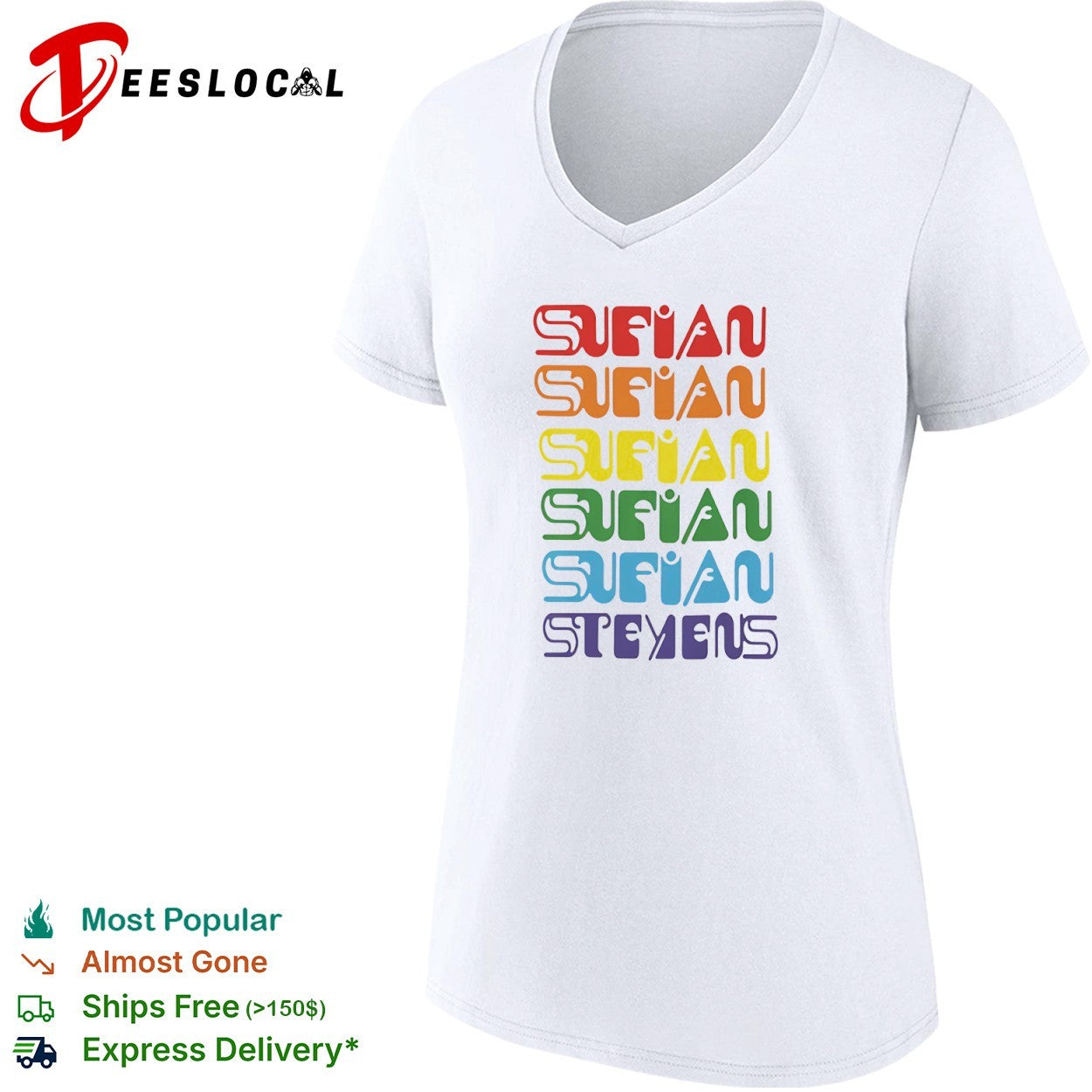 Sufian Stevens colorful retro shirt